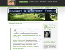 Tablet Screenshot of margotbwritersforum.com